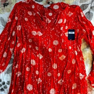 Lucky Brand floral light blouse top